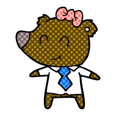 Çizgi film ayısının vektör çizimi