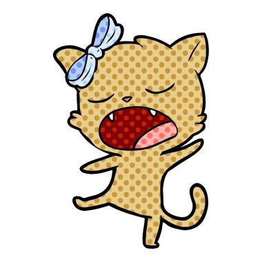  vektör çizim karikatür şarkı kedi