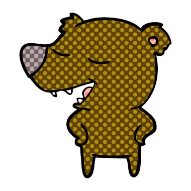 Çizgi film ayısının vektör çizimi