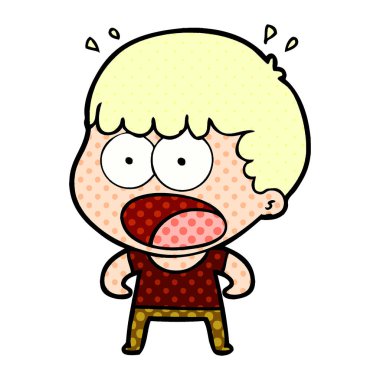 vektör çizim karikatür dostum şok