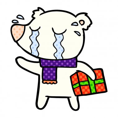 Noel kutup ayısı ağlıyor çizgi film