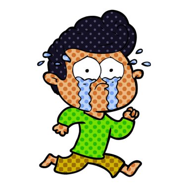 çizgi film ağlayan adam çalıştıran