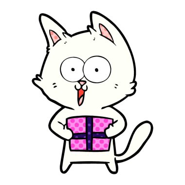 komik karikatür kedi vektör çizim