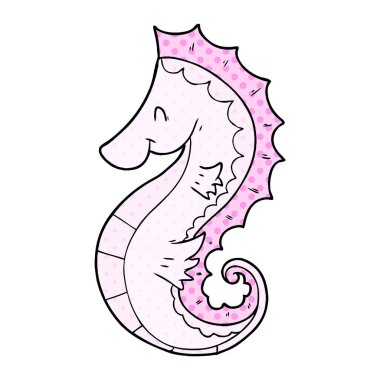 vektör çizim karikatür deniz atı