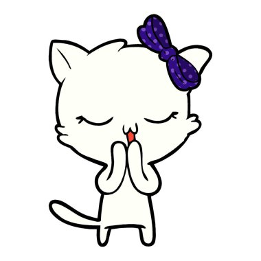 kafa yay ile karikatür kedi