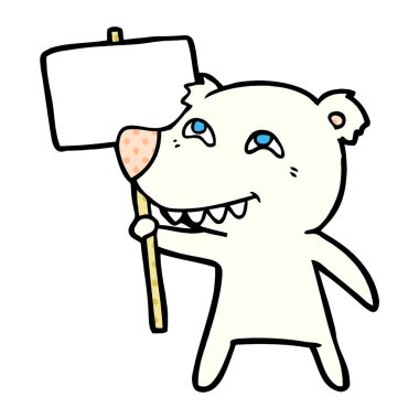 çizgi film kutup ayısı diş gösterilen