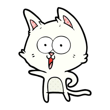 komik karikatür kedi vektör çizim