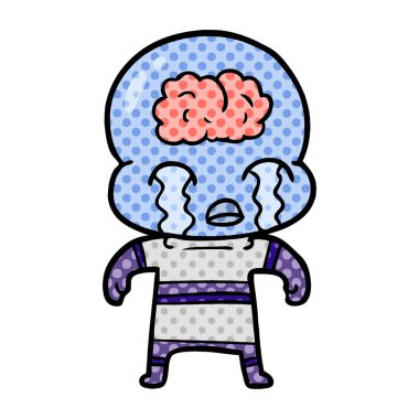 büyük beyin uzaylı ağlıyor çizgi film