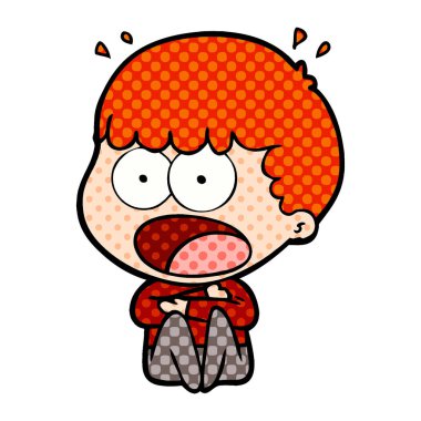 vektör çizim karikatür dostum şok