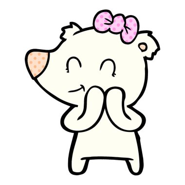 utangaç erkek kutup ayısı çizgi film