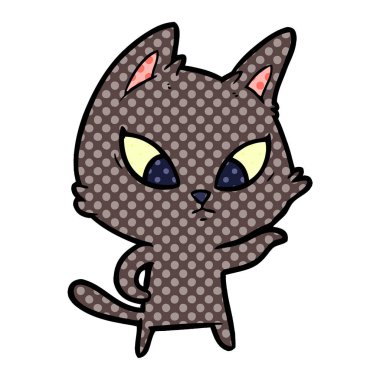 Çizgi film kedisinin vektör çizimi