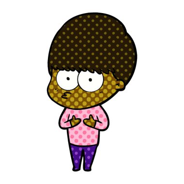 gergin çizgi film çocuk vektör çizim