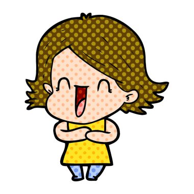 vektör çizim karikatür komik kadın
