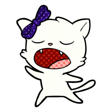  vektör çizim karikatür şarkı kedi