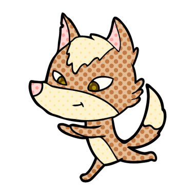 çalışan dostu karikatür kurt