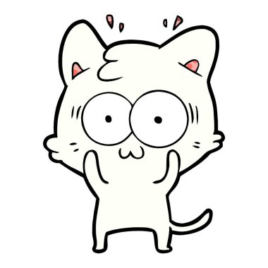 Çizgi film kedisinin vektör çizimi