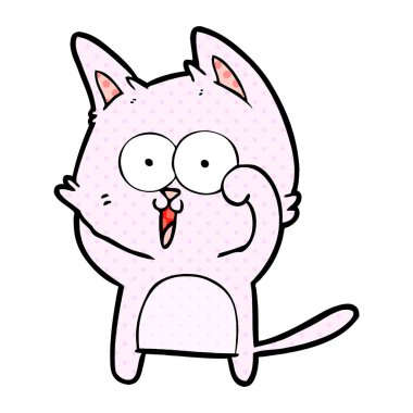 komik karikatür kedi vektör çizim