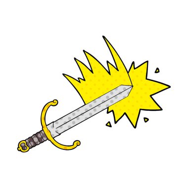 Çizgi film kılıcının vektör çizimi