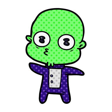 çizgi film garip kel uzay adamı