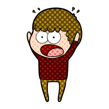 vektör çizim karikatür dostum şok