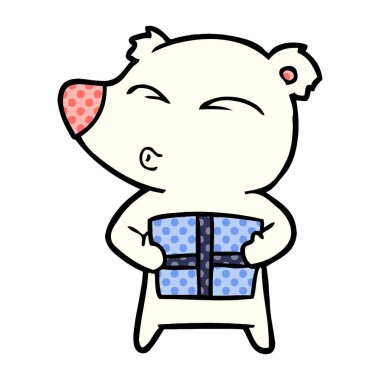 Noel kutup ayısı çizgi film