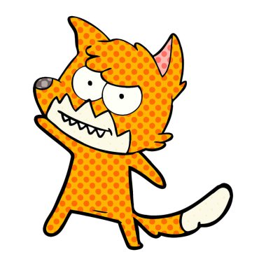 vektör çizim karikatür sırıtan Fox