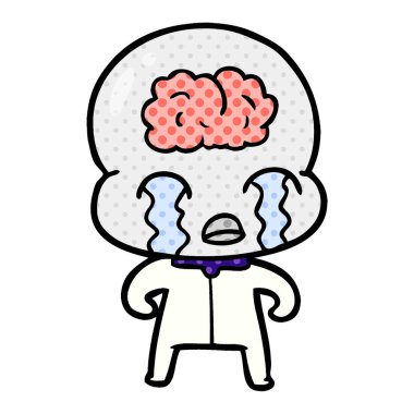 büyük beyin uzaylı ağlıyor çizgi film