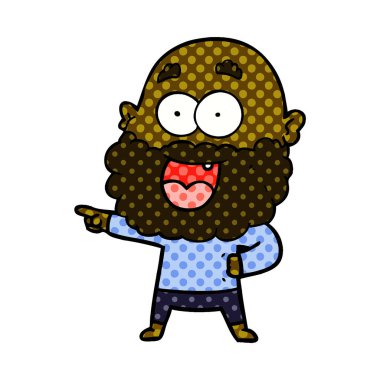 çizgi film çılgın mutlu adam sakallı