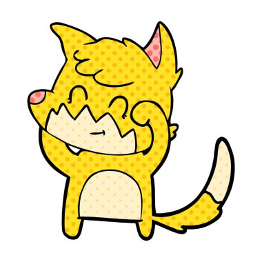 vektör çizim karikatür dostu Fox