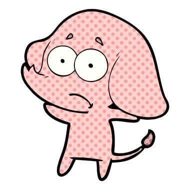 vektör çizim karikatür emin fil