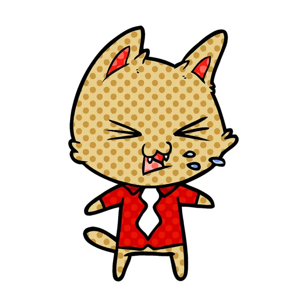 แมวการ นสวมเส อเย — ภาพเวกเตอร์สต็อก