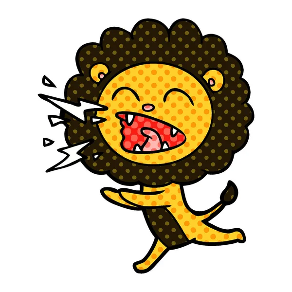 动画片奔跑狮子的媒介例证 — 图库矢量图片