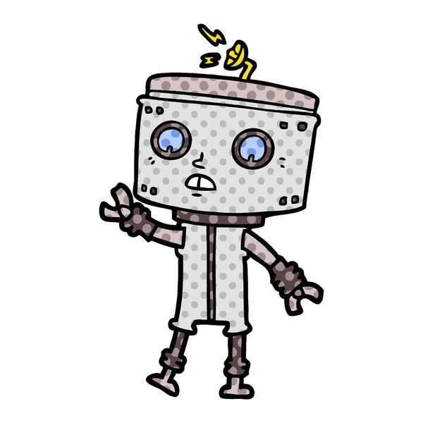 Ilustración Vectorial Del Robot Dibujos Animados — Vector de stock