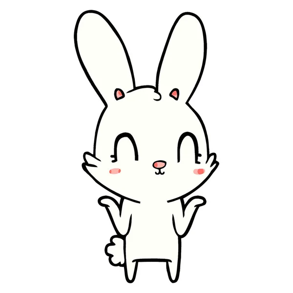 Illustration Vectorielle Lapin Dessin Animé Mignon — Image vectorielle