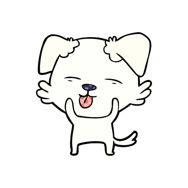 卡通狗伸出舌头 — 图库矢量图片