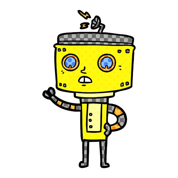 Ilustración Vectorial Del Robot Dibujos Animados — Archivo Imágenes Vectoriales