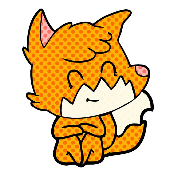 卡通友好狐的矢量插图 — 图库矢量图片