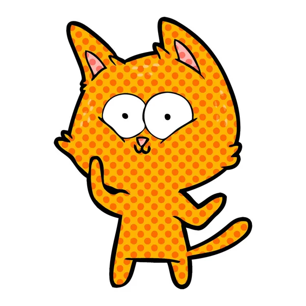 Vector Ilustración Dibujos Animados Gato — Archivo Imágenes Vectoriales