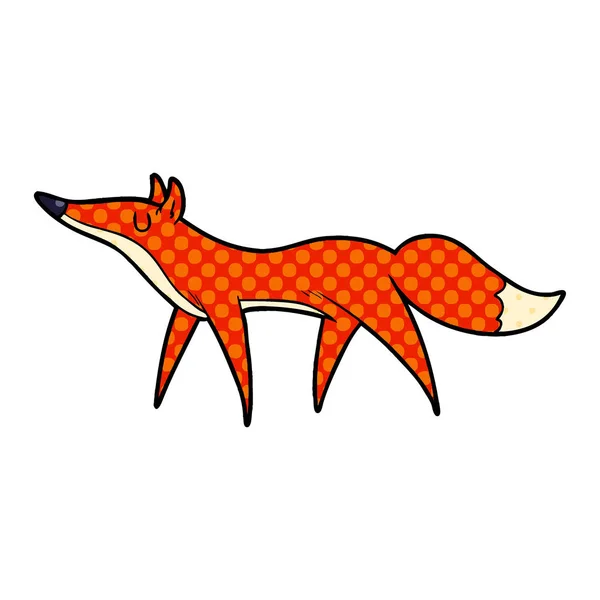 Ilustração Vetorial Cartoon Fox — Vetor de Stock