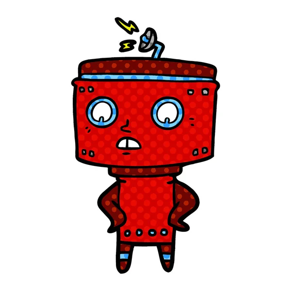 Ilustración Vectorial Del Robot Dibujos Animados — Archivo Imágenes Vectoriales