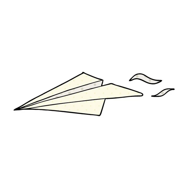 Vector Illustration Cartoon Paper Airplane — Stock Vector