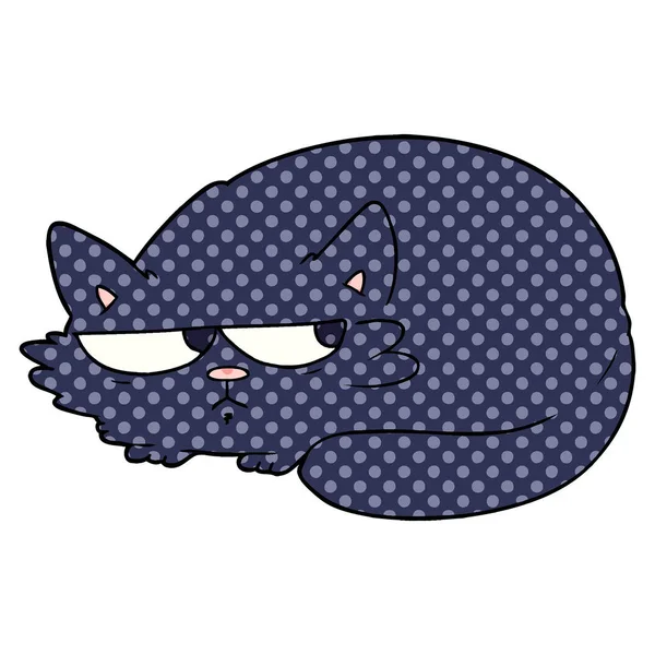 vektör çizim karikatür şüpheli kedi