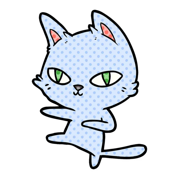 Vector Ilustración Dibujos Animados Gato — Archivo Imágenes Vectoriales