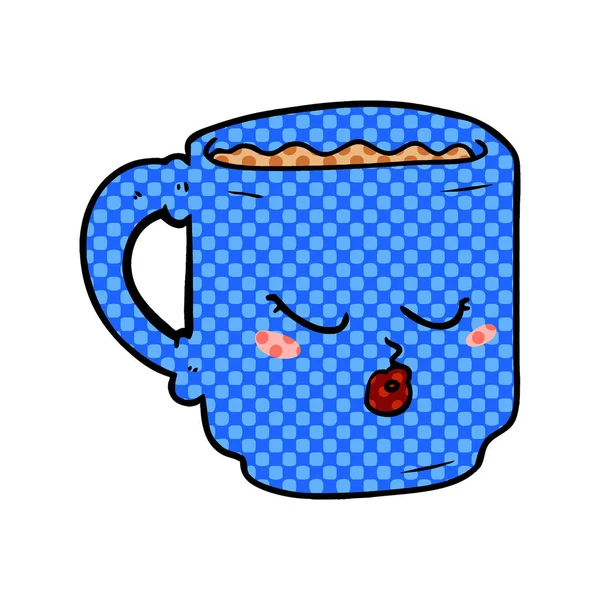 Illustration Vectorielle Tasse Café Dessin Animé — Image vectorielle