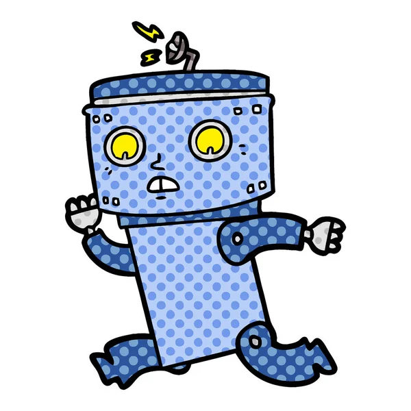 Vektor Illustration Tecknad Robot — Stock vektor