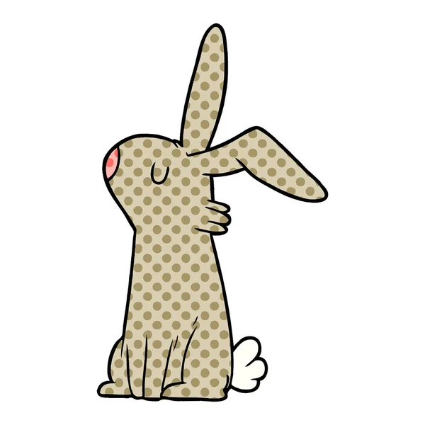 漫画ウサギのベクトル図 — ストックベクタ