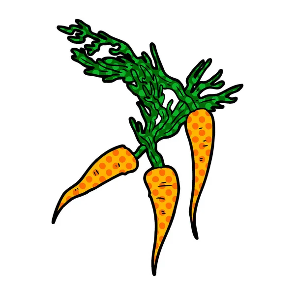 Vector Illustration Cartoon Carrot — Stock Vector