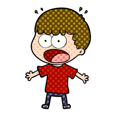 vektör çizim karikatür dostum şok