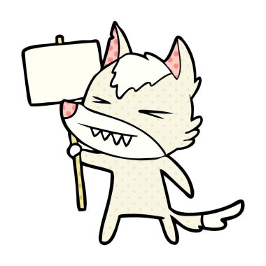 kızgın kurt çizgi film afişini ile