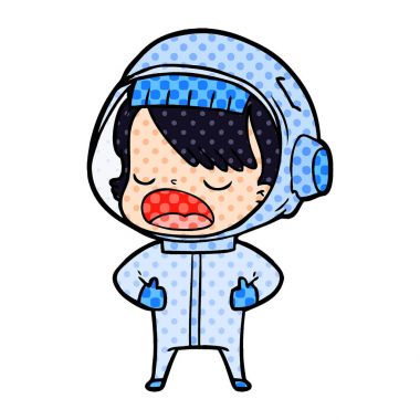 çizgi film astronot kadın açıklayan